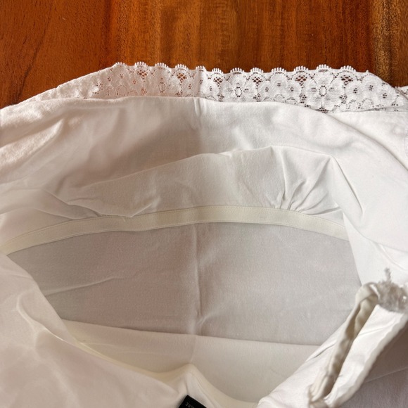 The Limited Y2K Cami Top Womens M Lace Trim Babydoll White USA Made Beaded Bra - Picture 3 of 4